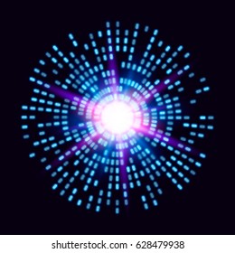 Abstract neon explosion. vector illustration