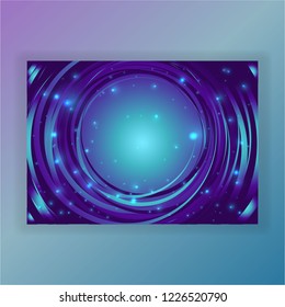 Abstract neon futured rounds , creative background electric template for web and print .