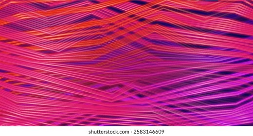 Abstract neon geometric background in vibrant colors. Stock vector futuristic design element.