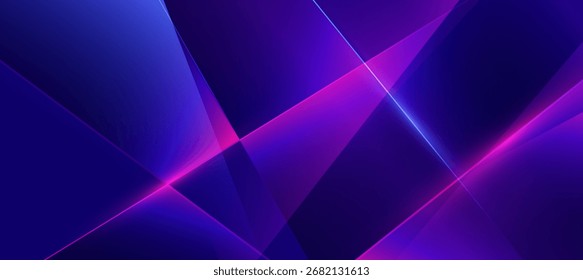 Abstract Neon Geometric Lines Background with Vibrant Pink and Blue Hues