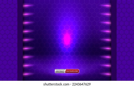 Abstract neon geometric shapes background Minimal futuristic design