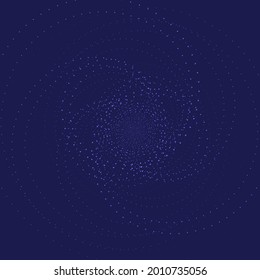 Abstract neon glowing circle halftone background.