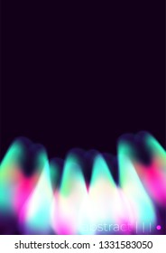 Abstract neon glowing hologram tulips flowers vector on dark background