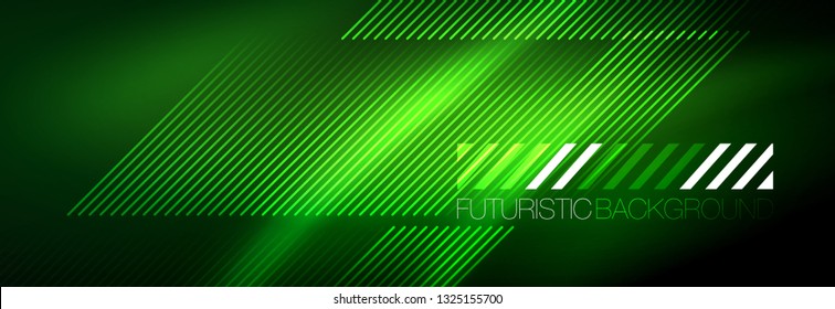 Abstract neon glowing light background. Dark background with lights. Abstract background with neon lights, night view. Vector