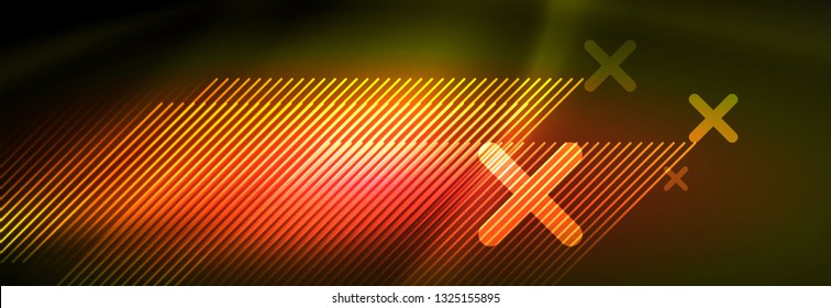 Abstraktes Neon, das hellen Hintergrund strahlt. Dunkler Hintergrund mit Lichtern. Abstrakter Hintergrund mit Neonleuchten, Nachtsicht. Vektorgrafik