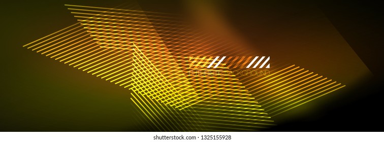 Abstract neon glowing light background. Dark background with lights. Abstract background with neon lights, night view. Vector