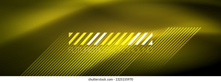 Abstract neon glowing light background. Dark background with lights. Abstract background with neon lights, night view. Vector