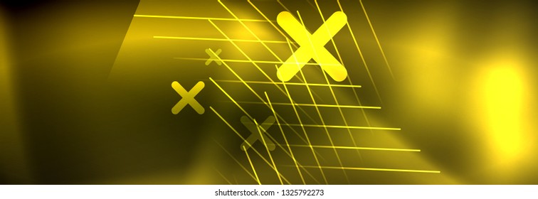 Abstract neon glowing light background. Dark background with lights. Abstract background with neon lights, night view. Vector