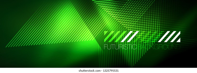 Abstract neon glowing light background. Dark background with lights. Abstract background with neon lights, night view. Vector