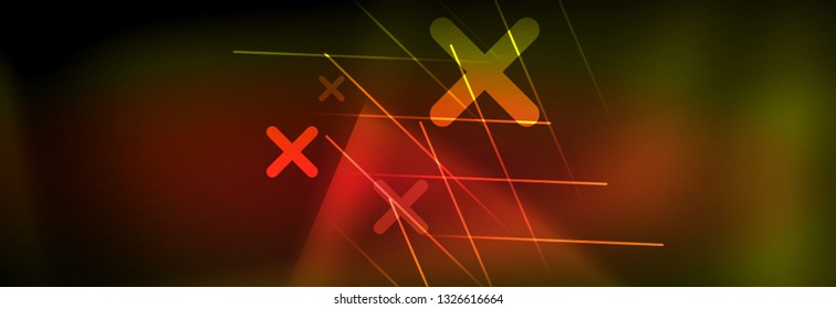 Abstract neon glowing light background. Dark background with lights. Abstract background with neon lights, night view. Vector