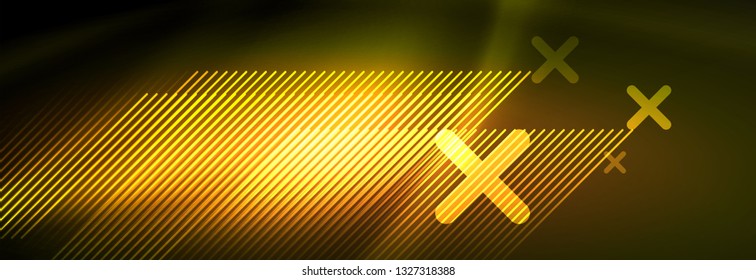 Resumen del fondo luminoso neón. Fondo oscuro con luces. Fondo abstracto con luces de neón, vista nocturna. Vector