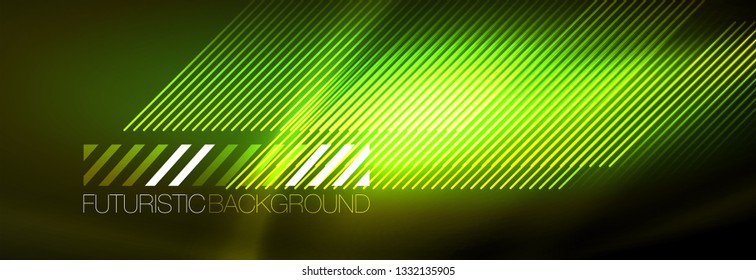 Abstract neon glowing light background. Dark background with lights. Abstract background with neon lights, night view. Vector