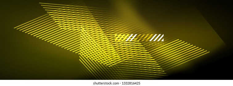 Abstract neon glowing light background. Dark background with lights. Abstract background with neon lights, night view. Vector