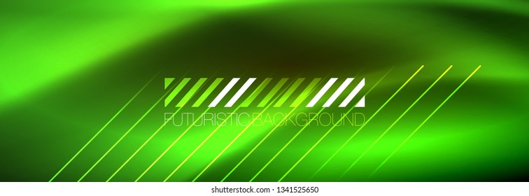 Abstract neon glowing light background. Dark background with lights. Abstract background with neon lights, night view. Vector