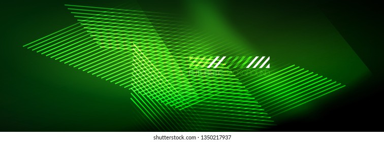 Abstract neon glowing light background. Dark background with lights. Abstract background with neon lights, night view. Vector