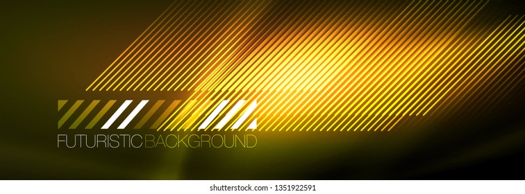 Resumen del fondo luminoso neón. Fondo oscuro con luces. Fondo abstracto con luces de neón, vista nocturna. Vector