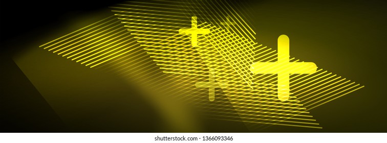 Abstract neon glowing light background. Dark background with lights. Abstract background with neon lights, night view. Vector