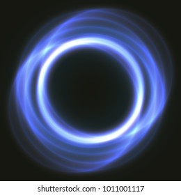 Abstract neon glowing rings. Vector abstract background EPS10.