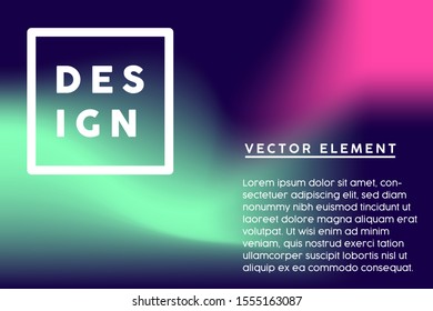 Abstract neon gradient background vector design with dark blue pink and mint colors