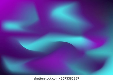 Abstract Neon Gradient: Fluid Purple, Blue, and Cyan Lights Create Dreamy Digital Art