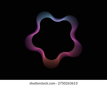 Abstractas círculo ondulado gradiente