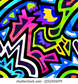 Grafito abstracto de neón