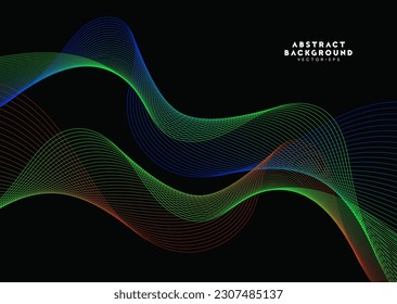 abstract neon green particle wavy pattern communication technology background for advertisement website template website template,cover landingpage label design vector.