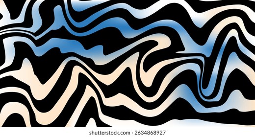 Abstract Neon Groovy Hippie 90s background. Waves, Distorted, Twirl pattern. Twisted and distorted vector texture in Trendy Retro Psychedelic style. Y2k Vector aesthetic. EPS 10
