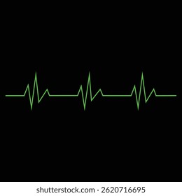 Abstract neon heartbeat signal icon, medical laboratory.