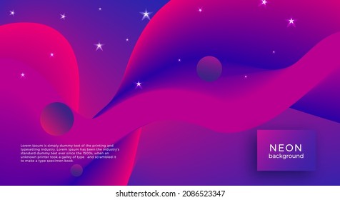 Abstract neon light background design. 