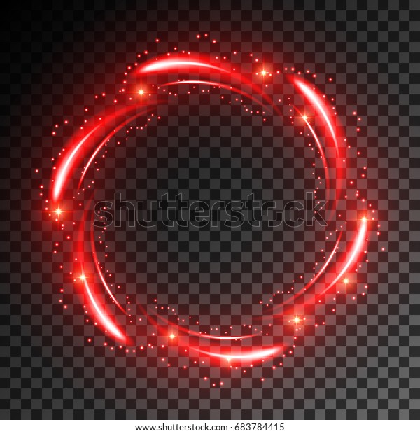 Abstract Neon Light Effect On Transparent Stock Vector (Royalty Free