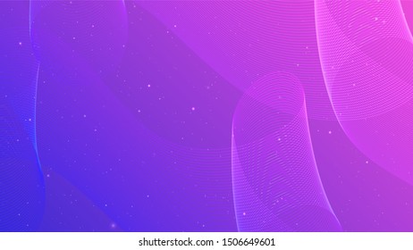 Abstract neon light lines background
