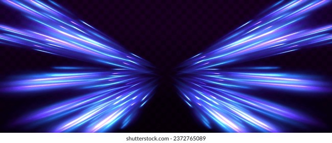 Abstract neon light rays background. A Colorful Motion Background of City Light Trails. Motion light effect for banners.	