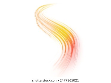 Abstract neon light rays background. A colorful motion background of city light trails. Vector PNG. Image of speed motion on the road.	
