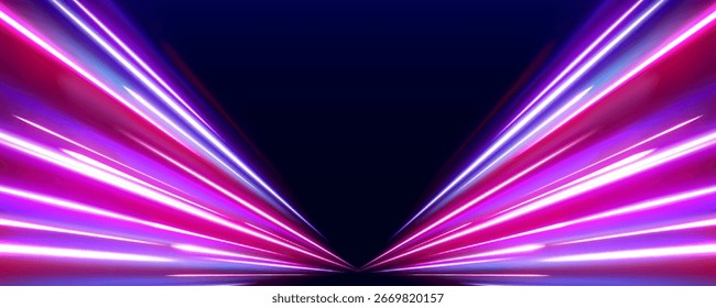 Abstract neon light rays background. Vector blue glowing lines air flow effect. Laser beams luminous abstract sparkling isolated on a transparent background.	
