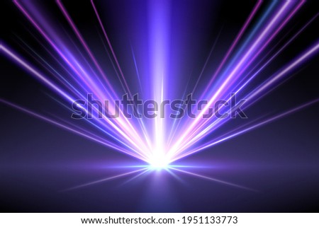 Beam of light hits a drop of water
