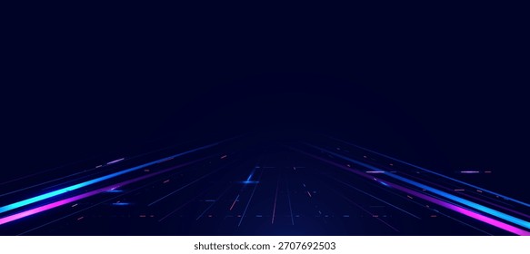Fondo Abstractas de Tecnología de velocidad de luz de neón