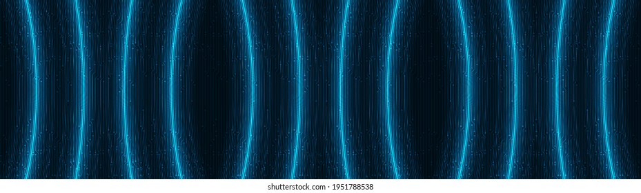 Abstract Neon Light Technology Background,DNA,Atom and sound wave Concept design,Free Space For text in put,Vector illustration.