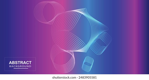 Abstractas concepto de tecnología de luz de neón de fondo de conexión circular con luces azules de color rosa. pantalla circular de color azul, tecnología de internet.