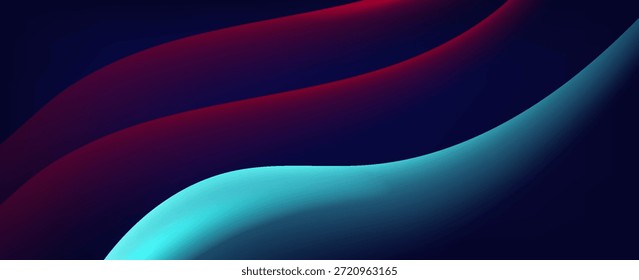 Fondo de onda de luz de neón Abstractas con brillo degradado azul y rojo. Traje para el Anuncio, el Web, el folleto, el panfleto y la presentación
