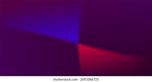 Abstractas ondas de luz de neón con degradado rojo azul púrpura