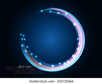 Abstract neon lighting curve vector wallpaper background