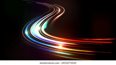 Abstract neon lights background vector design in eps 10