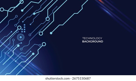 Abstract neon line structure circuit computer technology background