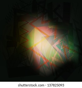 Abstract neon lines vector background template