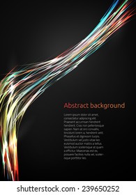 Abstract neon lines. Vector illustration.