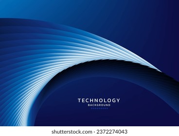 Abstract neon modern blue background template. High tech line frame. Concept technology, futuristic, big data, Ai, network, business, online, financial, presentation, banner, advert