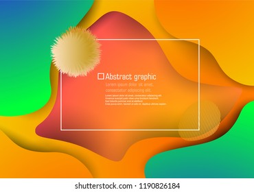 Abstract neon modern graphic elements. 
Creative geometric wallpaper. Trendy gradient shapes composition. 