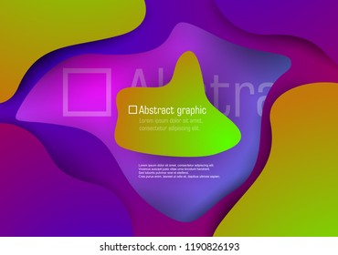 Abstract neon modern graphic elements. 
Creative geometric wallpaper. Trendy gradient shapes composition. 