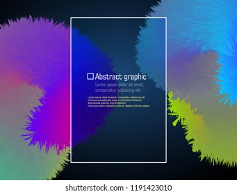 Abstract neon modern graphic elements. 
Creative geometric wallpaper. Trendy gradient shapes composition. Isolated on black background